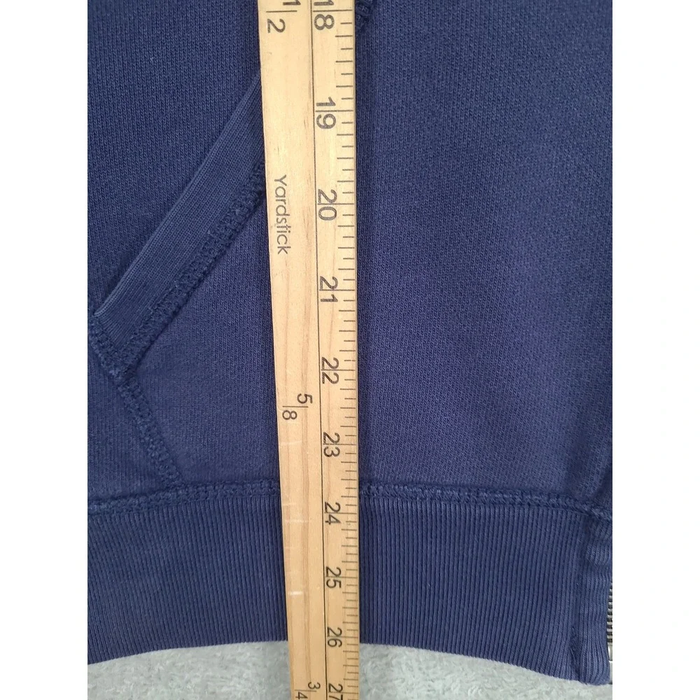 Polo Ralph Lauren Mens Sz Lg Heavy Weight Blue Full Zip Hoodie Yellow Pony Logo